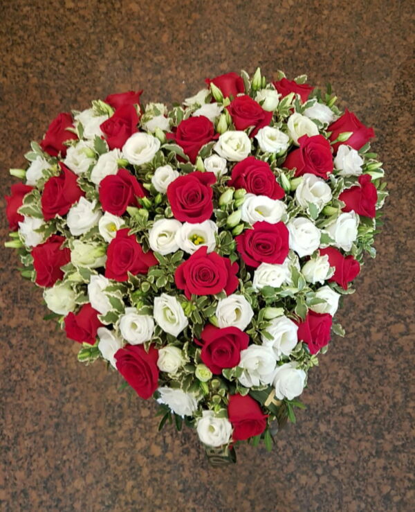 Cuore bianco e rosso