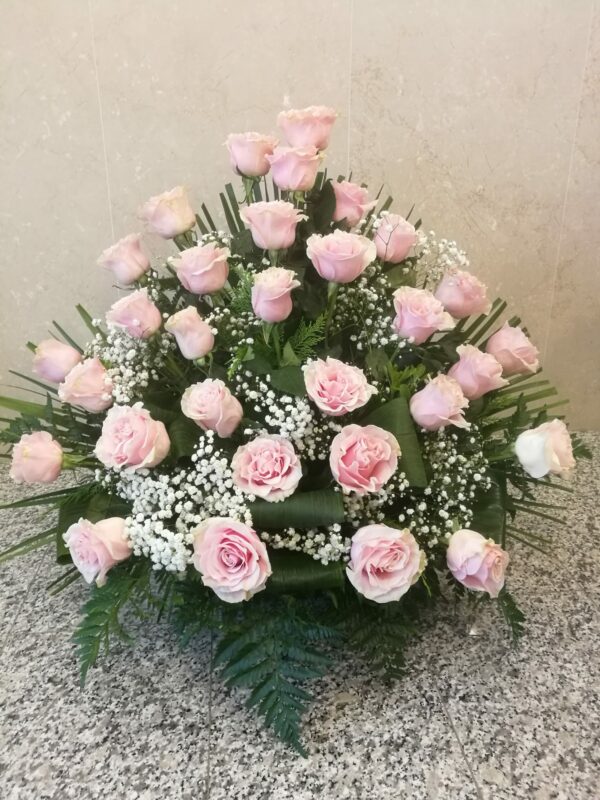 Composizione "medium" rose rosa