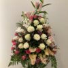 Composizione "large" bianca e rosa